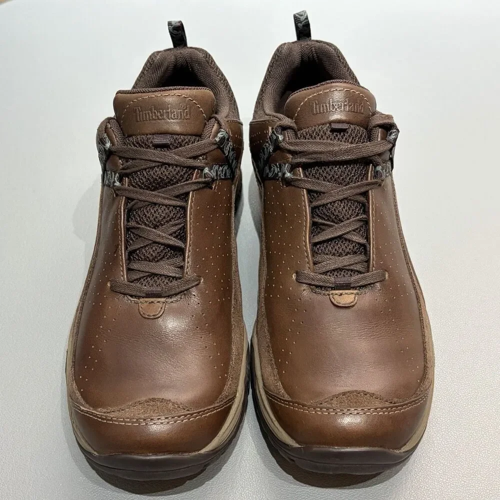 Timberland Women’s 9M Lionshead Brown Leather Low Hiker Trail Sneaker Vibram
